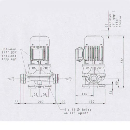 Surecast RB Pump 400V 3 Phase 4 Pole Motor RB1003-4 #6